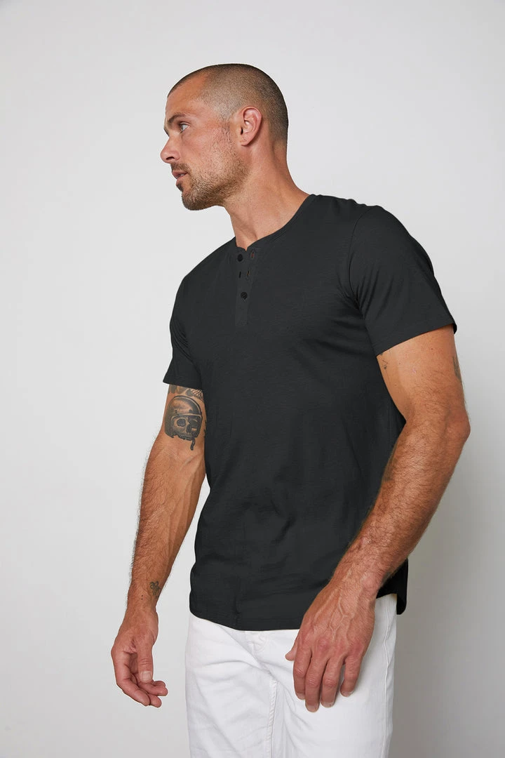 Velvet By Graham & Spencer FULTON SHORT SLEEVE HENLEY Mens 19 Velvet By Graham & Spencer FULTON SHORT SLEEVE HENLEY Mens