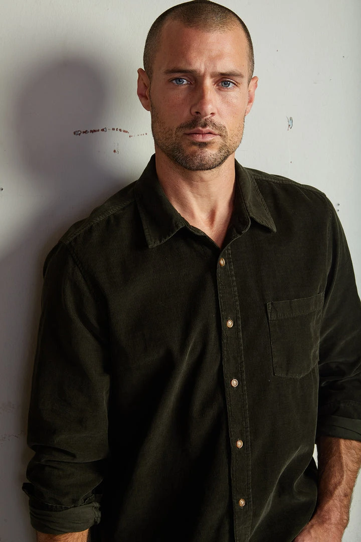 Velvet By Graham & Spencer Mens CAREY CORDUROY BUTTON-UP SHIRT 9 Velvet By Graham & Spencer Mens CAREY CORDUROY BUTTON-UP SHIRT