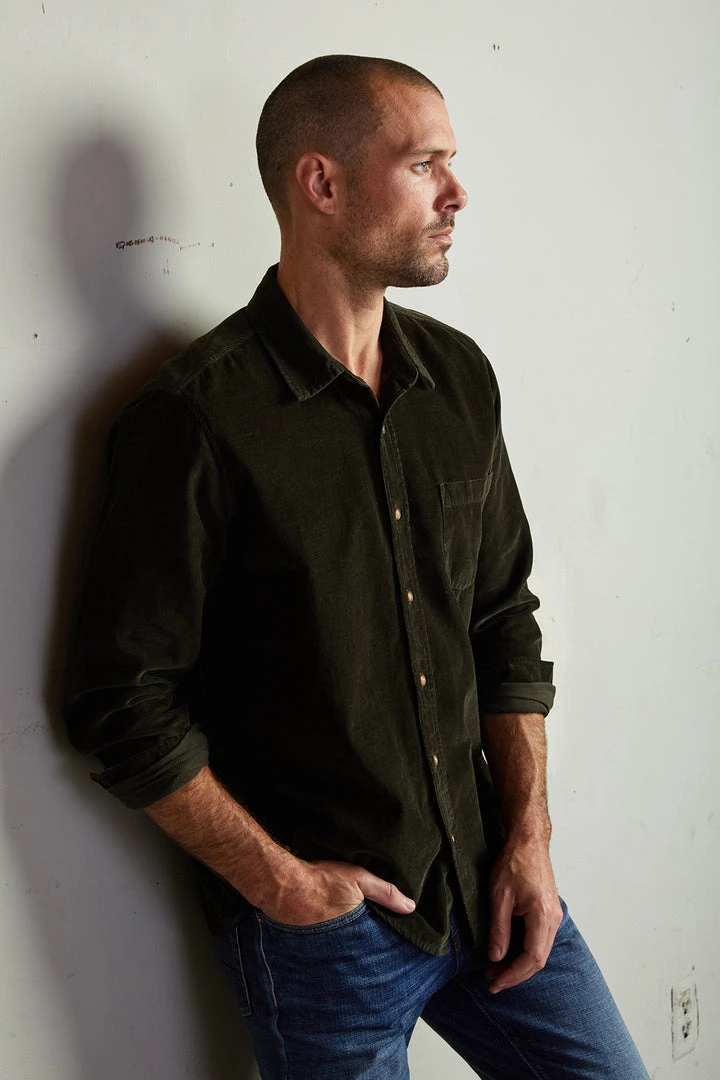 Velvet By Graham & Spencer Mens CAREY CORDUROY BUTTON-UP SHIRT 8 Velvet By Graham & Spencer Mens CAREY CORDUROY BUTTON-UP SHIRT