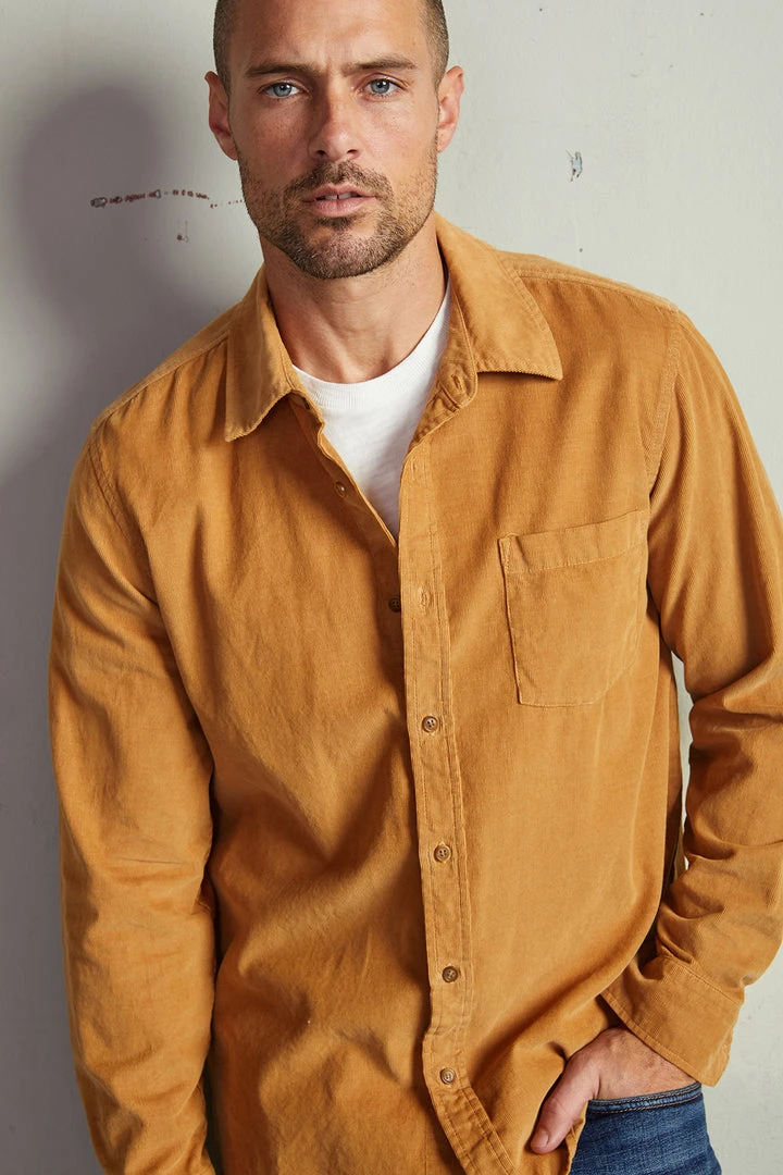 Velvet By Graham & Spencer Mens CAREY CORDUROY BUTTON-UP SHIRT 6 Velvet By Graham & Spencer Mens CAREY CORDUROY BUTTON-UP SHIRT
