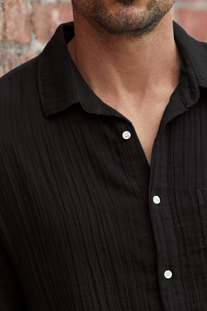 Velvet By Graham & Spencer ELTON COTTON WOVEN BUTTON-UP SHIRT Mens 8 Velvet By Graham & Spencer ELTON COTTON WOVEN BUTTON-UP SHIRT Mens