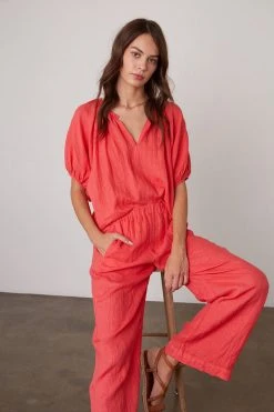 Velvet By Graham & Spencer Womens LOLA LINEN PANT 92 Velvet By Graham & Spencer Womens LOLA LINEN PANT