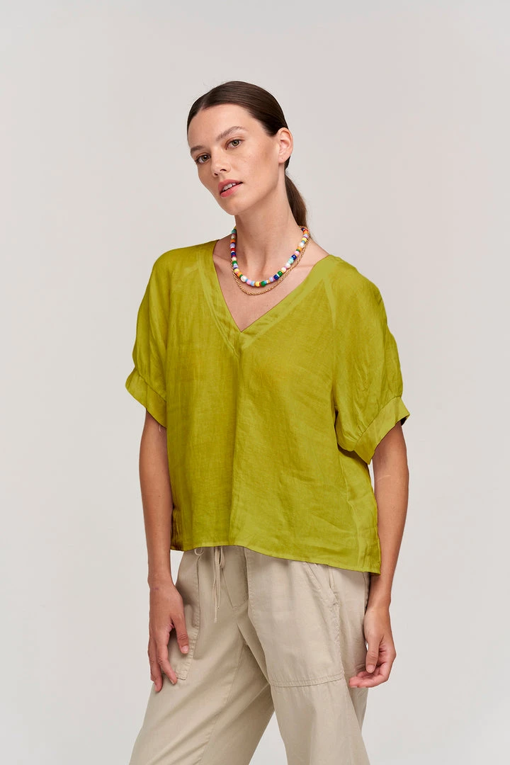 Velvet By Graham & Spencer Womens ADLEY LINEN TOP 3 Velvet By Graham & Spencer Womens ADLEY LINEN TOP
