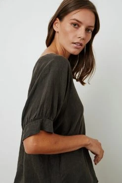 Velvet By Graham & Spencer Womens ADLEY LINEN TOP 21 Velvet By Graham & Spencer Womens ADLEY LINEN TOP