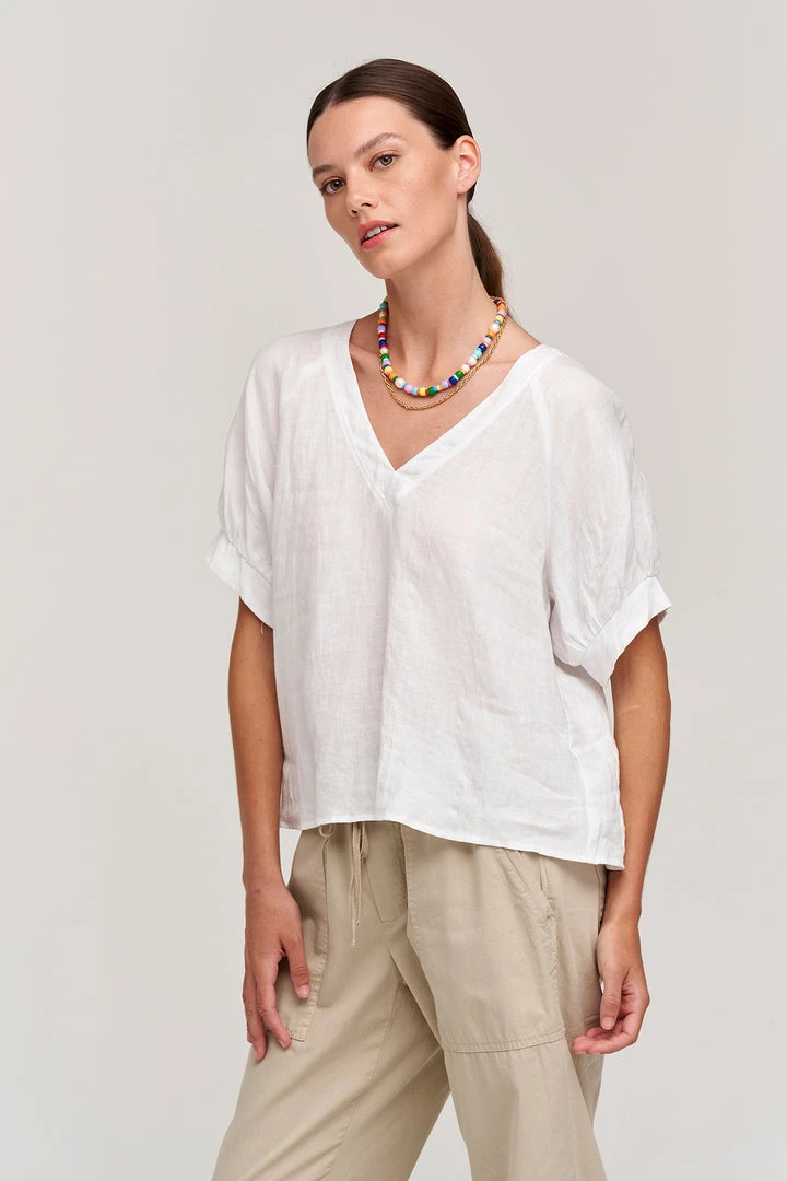 Velvet By Graham & Spencer ADLEY LINEN TOP 3 Velvet By Graham & Spencer ADLEY LINEN TOP