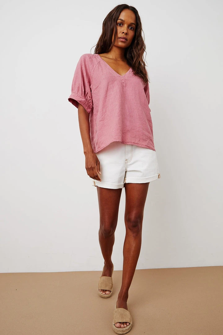 Velvet By Graham & Spencer Womens ADLEY LINEN TOP 12 Velvet By Graham & Spencer Womens ADLEY LINEN TOP