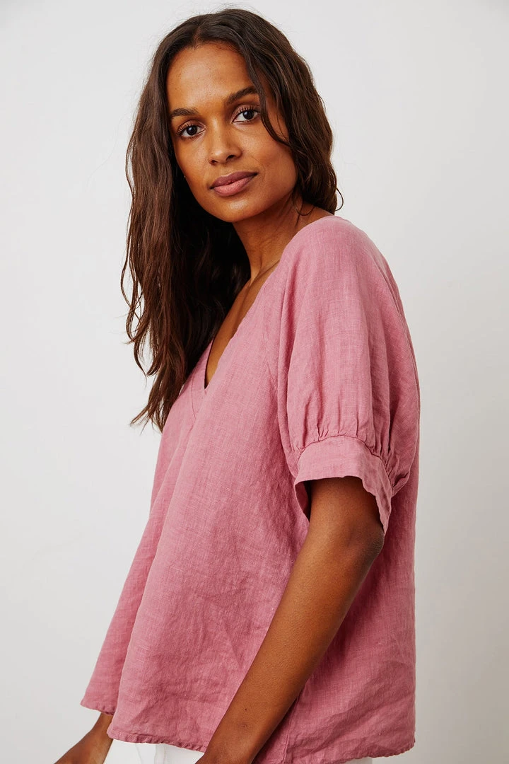 Velvet By Graham & Spencer Womens ADLEY LINEN TOP 13 Velvet By Graham & Spencer Womens ADLEY LINEN TOP