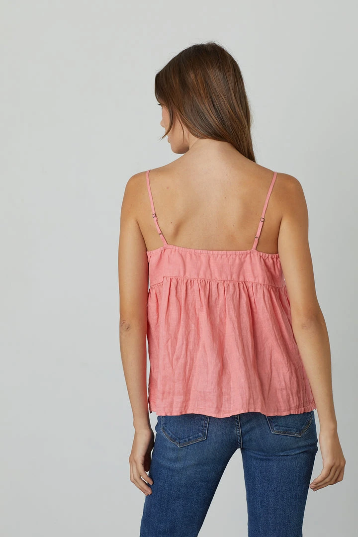 Velvet By Graham & Spencer ALEIGH LINEN TANK TOP Womens 6 Velvet By Graham & Spencer ALEIGH LINEN TANK TOP Womens