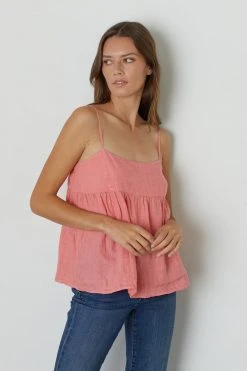 Velvet By Graham & Spencer ALEIGH LINEN TANK TOP Womens 10 Velvet By Graham & Spencer ALEIGH LINEN TANK TOP Womens