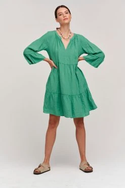 Velvet By Graham & Spencer Womens AURORA LINEN TIERED DRESS 33 Velvet By Graham & Spencer Womens AURORA LINEN TIERED DRESS