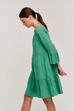 Velvet By Graham & Spencer Womens AURORA LINEN TIERED DRESS 30 Velvet By Graham & Spencer Womens AURORA LINEN TIERED DRESS
