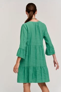 Velvet By Graham & Spencer Womens AURORA LINEN TIERED DRESS 32 Velvet By Graham & Spencer Womens AURORA LINEN TIERED DRESS