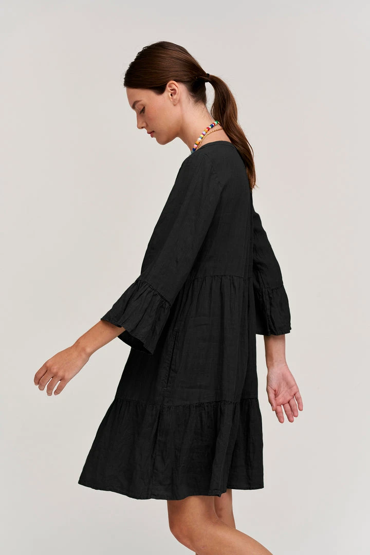 Velvet By Graham & Spencer Womens AURORA LINEN TIERED DRESS 18 Velvet By Graham & Spencer Womens AURORA LINEN TIERED DRESS