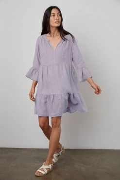 Velvet By Graham & Spencer Womens AURORA LINEN TIERED DRESS 23 Velvet By Graham & Spencer Womens AURORA LINEN TIERED DRESS