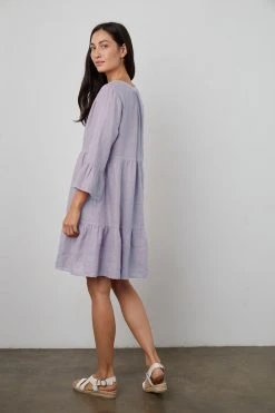 Velvet By Graham & Spencer Womens AURORA LINEN TIERED DRESS 24 Velvet By Graham & Spencer Womens AURORA LINEN TIERED DRESS