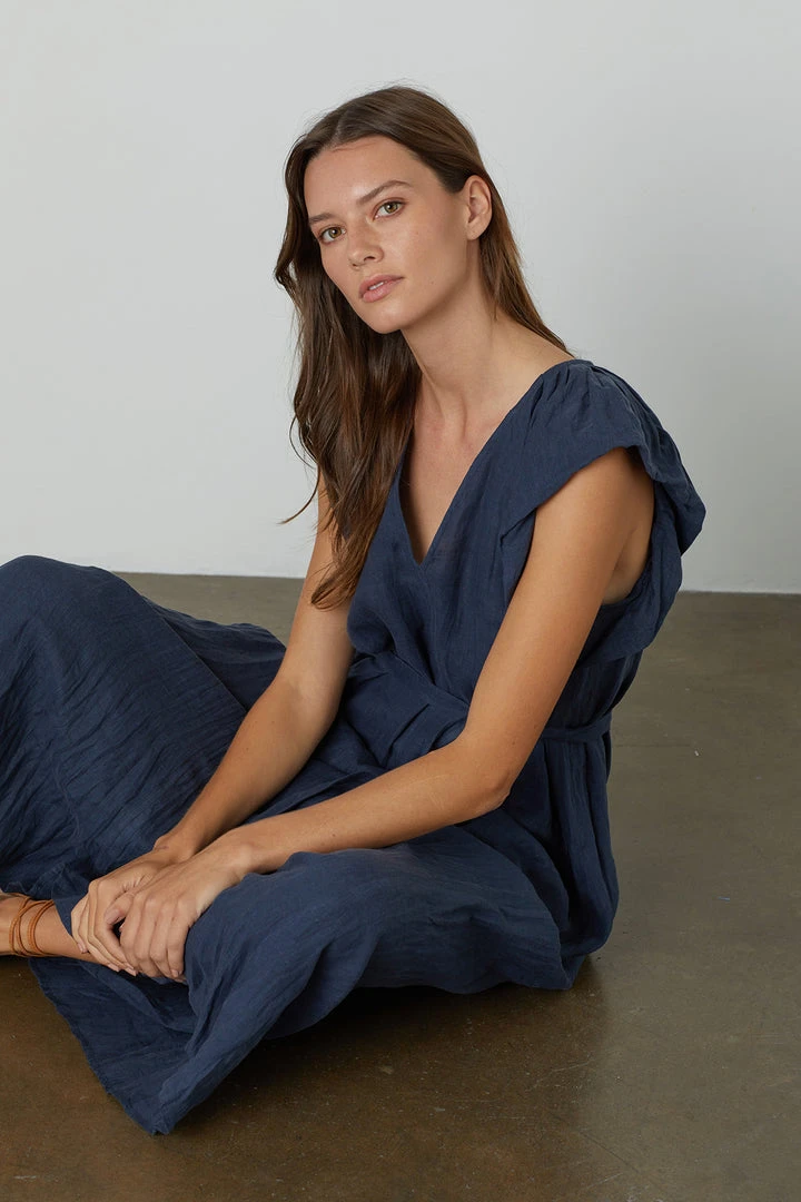 Velvet By Graham & Spencer Womens CACEY LINEN SWING DRESS 7 Velvet By Graham & Spencer Womens CACEY LINEN SWING DRESS