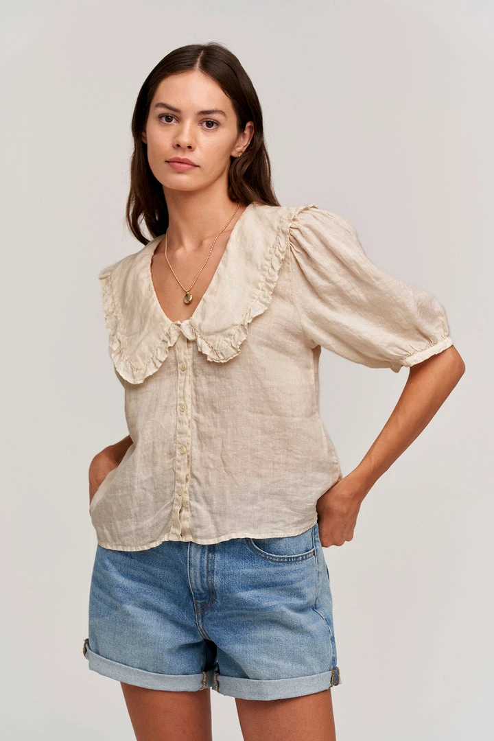 Velvet By Graham & Spencer CARAH LINEN BLOUSE 9 Velvet By Graham & Spencer CARAH LINEN BLOUSE
