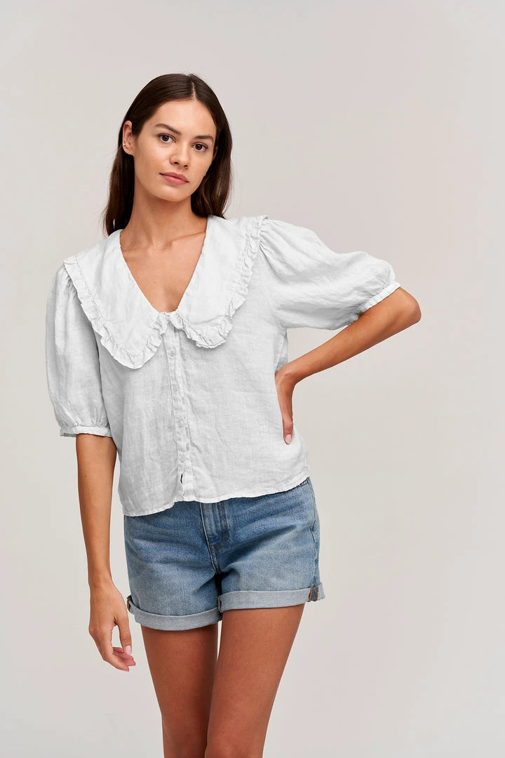 Velvet By Graham & Spencer CARAH LINEN BLOUSE 4 Velvet By Graham & Spencer CARAH LINEN BLOUSE
