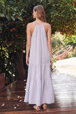 Velvet By Graham & Spencer Womens CLEO LINEN MAXI DRESS 9 Velvet By Graham & Spencer Womens CLEO LINEN MAXI DRESS