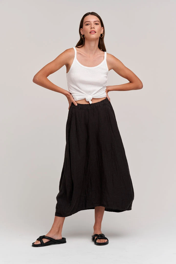 Velvet By Graham & Spencer FAE LINEN A-LINE SKIRT 10 Velvet By Graham & Spencer FAE LINEN A-LINE SKIRT