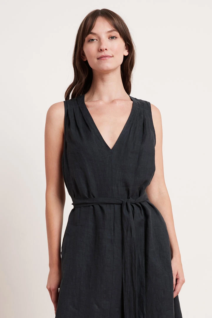 Velvet By Graham & Spencer HARMONY LINEN DRESS 8 Velvet By Graham & Spencer HARMONY LINEN DRESS