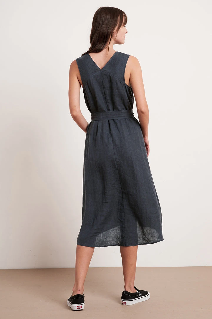Velvet By Graham & Spencer HARMONY LINEN DRESS 14 Velvet By Graham & Spencer HARMONY LINEN DRESS