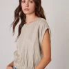 Velvet By Graham & Spencer Womens HAYLIE LINEN CROP TOP 2 Velvet By Graham & Spencer Womens HAYLIE LINEN CROP TOP