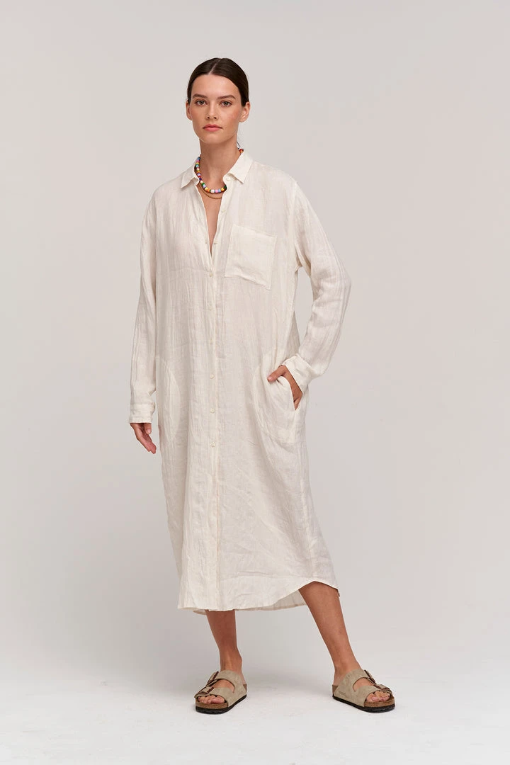 Velvet By Graham & Spencer Womens JORA LINEN BUTTON-UP DRESS 9 Velvet By Graham & Spencer Womens JORA LINEN BUTTON-UP DRESS