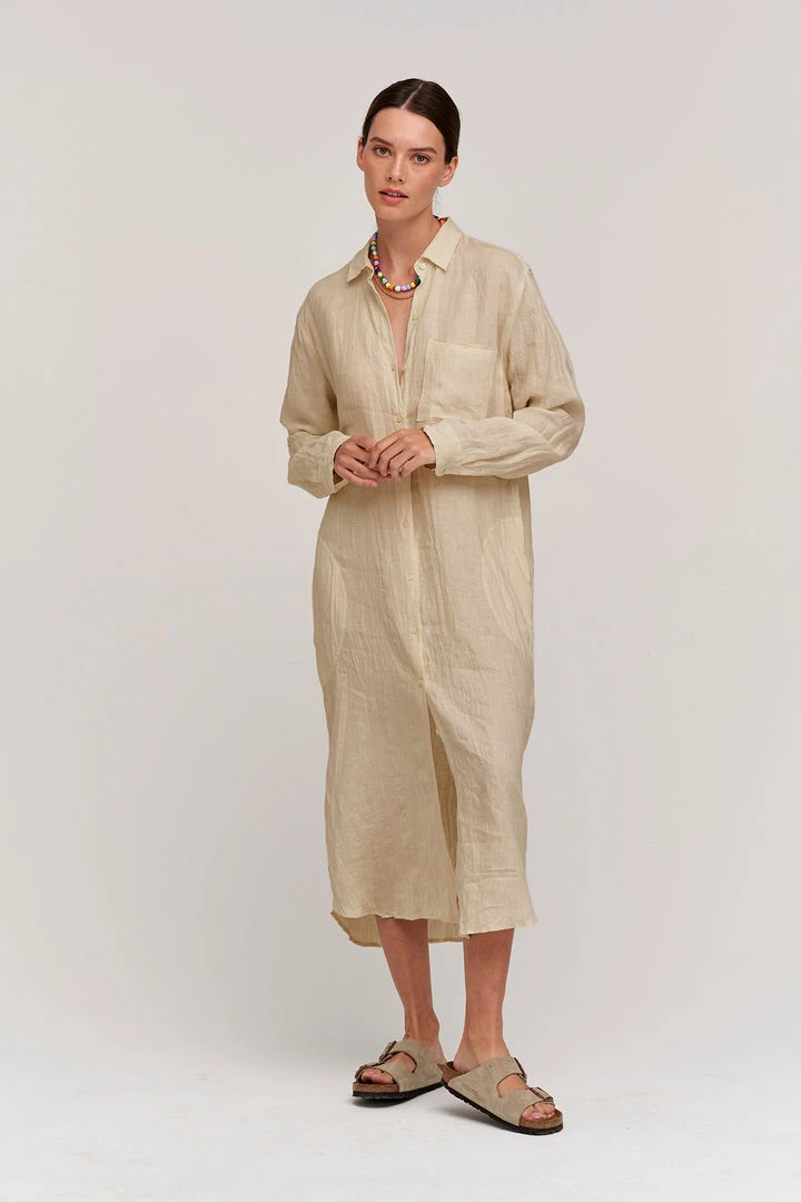 Velvet By Graham & Spencer Womens JORA LINEN BUTTON-UP DRESS 3 Velvet By Graham & Spencer Womens JORA LINEN BUTTON-UP DRESS