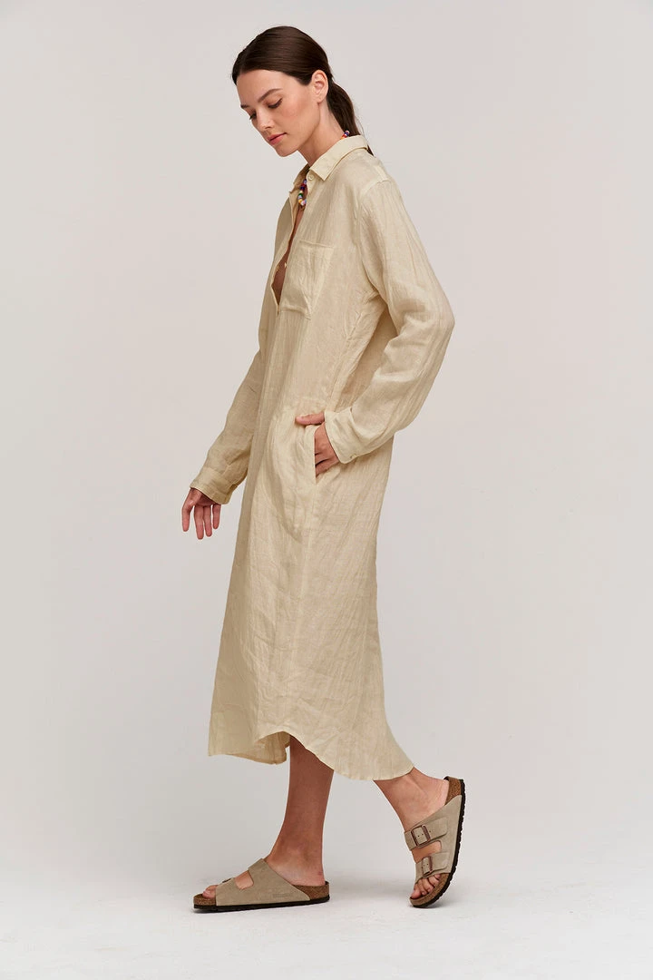 Velvet By Graham & Spencer Womens JORA LINEN BUTTON-UP DRESS 5 Velvet By Graham & Spencer Womens JORA LINEN BUTTON-UP DRESS