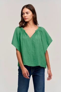 Velvet By Graham & Spencer Womens KALILA LINEN TOP 21 Velvet By Graham & Spencer Womens KALILA LINEN TOP