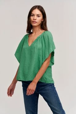 Velvet By Graham & Spencer Womens KALILA LINEN TOP 23 Velvet By Graham & Spencer Womens KALILA LINEN TOP