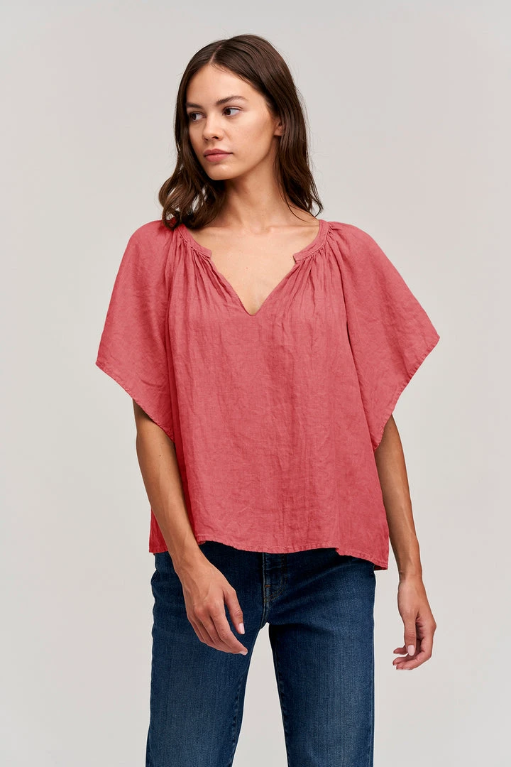 Velvet By Graham & Spencer Womens KALILA LINEN TOP 12 Velvet By Graham & Spencer Womens KALILA LINEN TOP