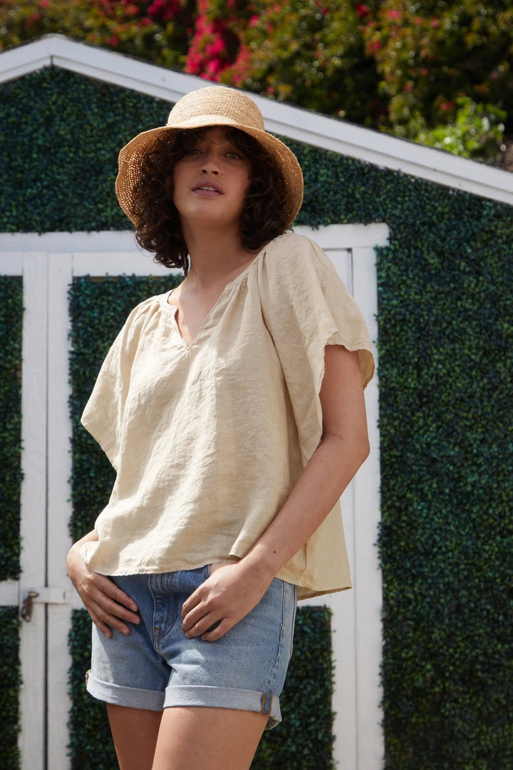 Velvet By Graham & Spencer Womens KALILA LINEN TOP 3 Velvet By Graham & Spencer Womens KALILA LINEN TOP