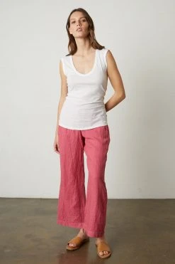 Velvet By Graham & Spencer Womens LOLA LINEN PANT 69 Velvet By Graham & Spencer Womens LOLA LINEN PANT