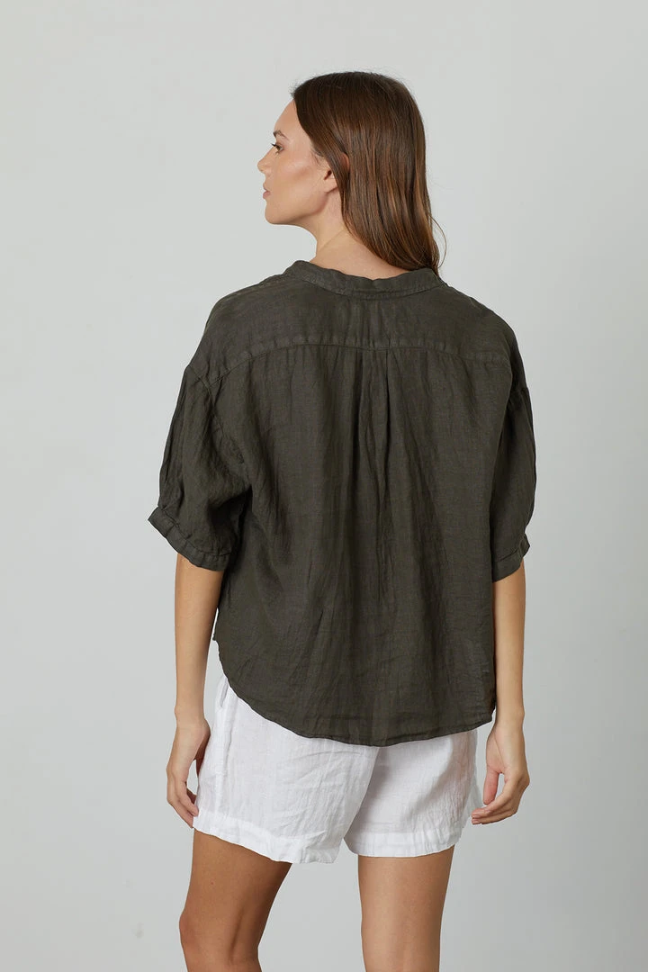 Velvet By Graham & Spencer MARIA LINEN BUTTON-UP SHIRT 6 Velvet By Graham & Spencer MARIA LINEN BUTTON-UP SHIRT