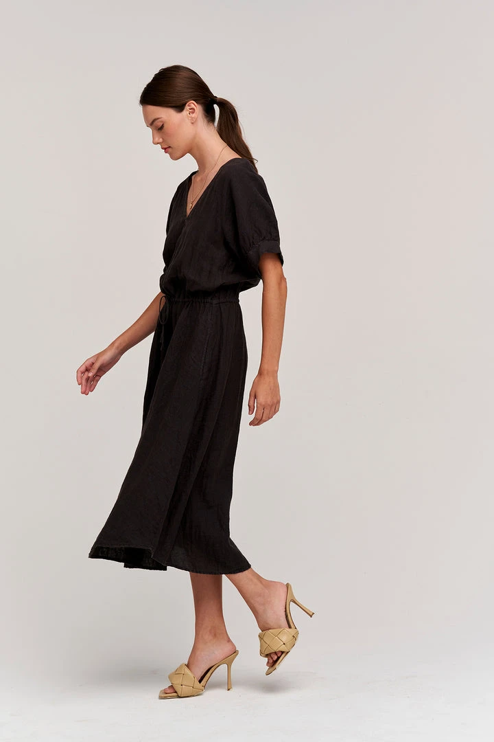 Velvet By Graham & Spencer Womens NANETTE LINEN MIDI DRESS 10 Velvet By Graham & Spencer Womens NANETTE LINEN MIDI DRESS