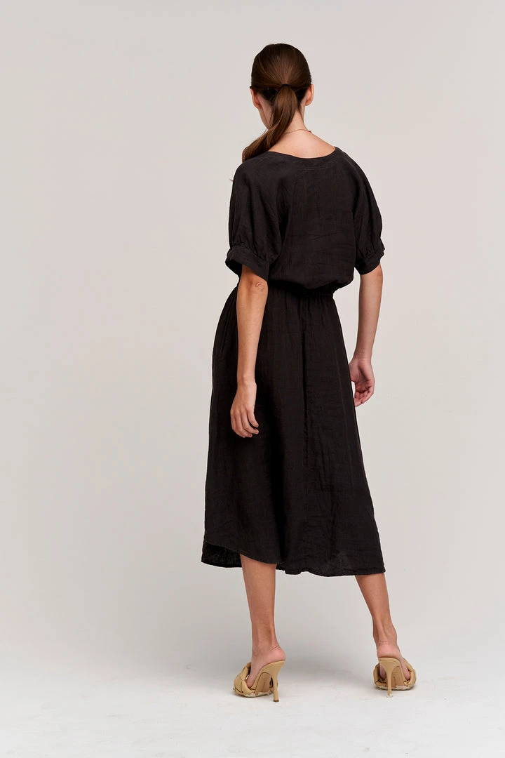 Velvet By Graham & Spencer Womens NANETTE LINEN MIDI DRESS 11 Velvet By Graham & Spencer Womens NANETTE LINEN MIDI DRESS
