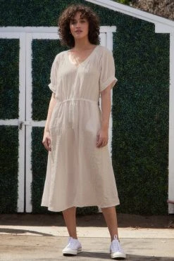 Velvet By Graham & Spencer Womens NANETTE LINEN MIDI DRESS 26 Velvet By Graham & Spencer Womens NANETTE LINEN MIDI DRESS