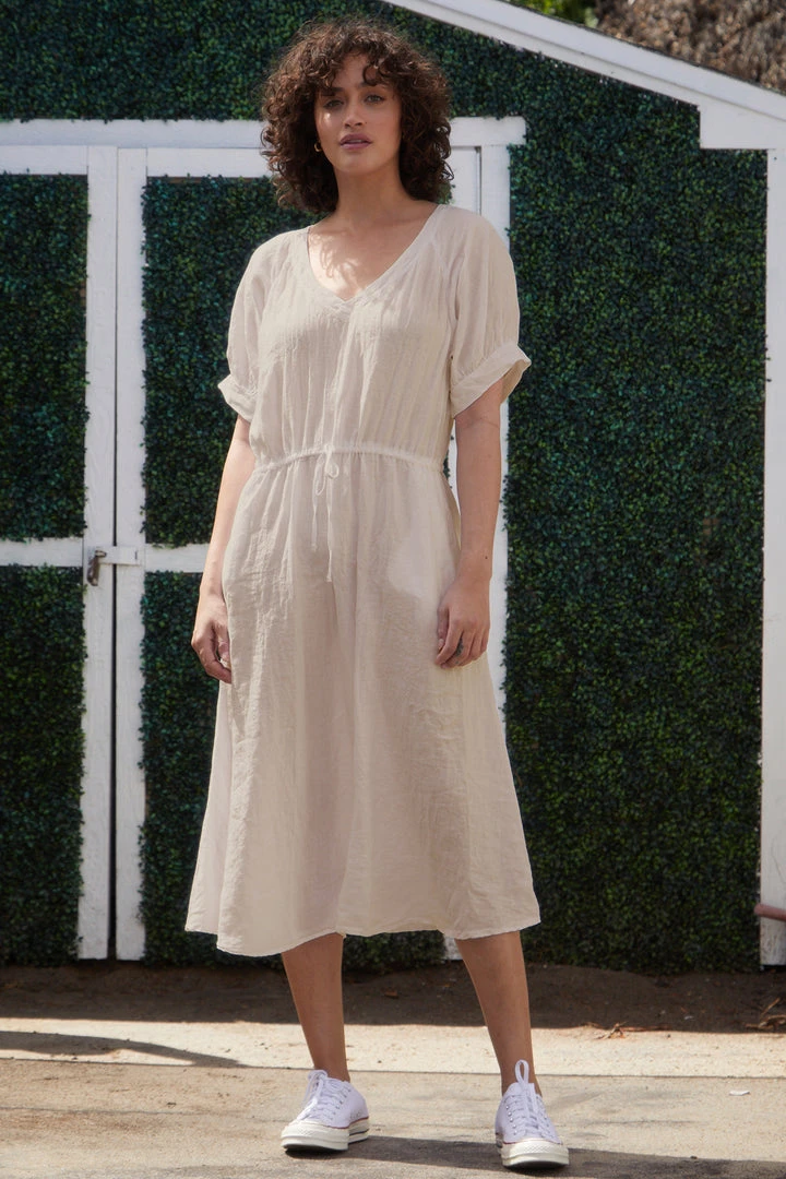 Velvet By Graham & Spencer Womens NANETTE LINEN MIDI DRESS 14 Velvet By Graham & Spencer Womens NANETTE LINEN MIDI DRESS