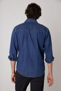 Velvet By Graham & Spencer WAYNE DENIM BUTTON-UP SHIRT Mens 11 Velvet By Graham & Spencer WAYNE DENIM BUTTON-UP SHIRT Mens
