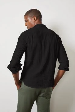 Velvet By Graham & Spencer ELTON COTTON WOVEN BUTTON-UP SHIRT Mens 20 Velvet By Graham & Spencer ELTON COTTON WOVEN BUTTON-UP SHIRT Mens