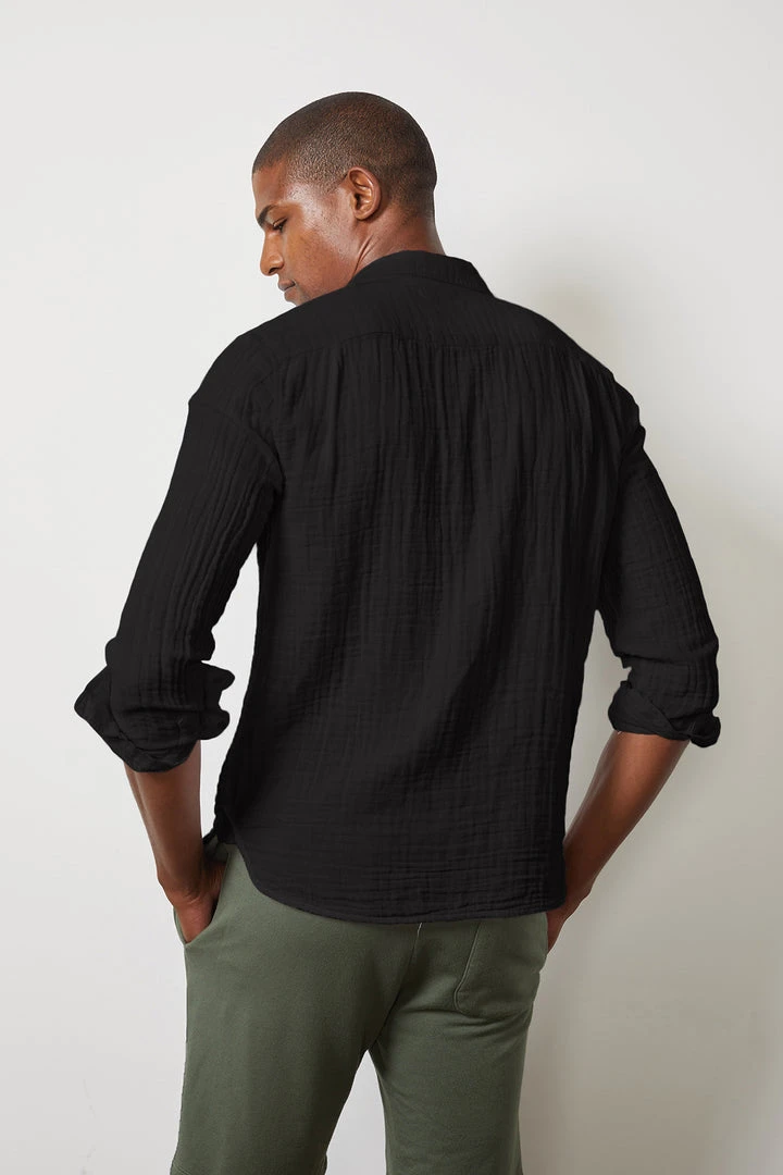 Velvet By Graham & Spencer ELTON COTTON WOVEN BUTTON-UP SHIRT Mens 7 Velvet By Graham & Spencer ELTON COTTON WOVEN BUTTON-UP SHIRT Mens