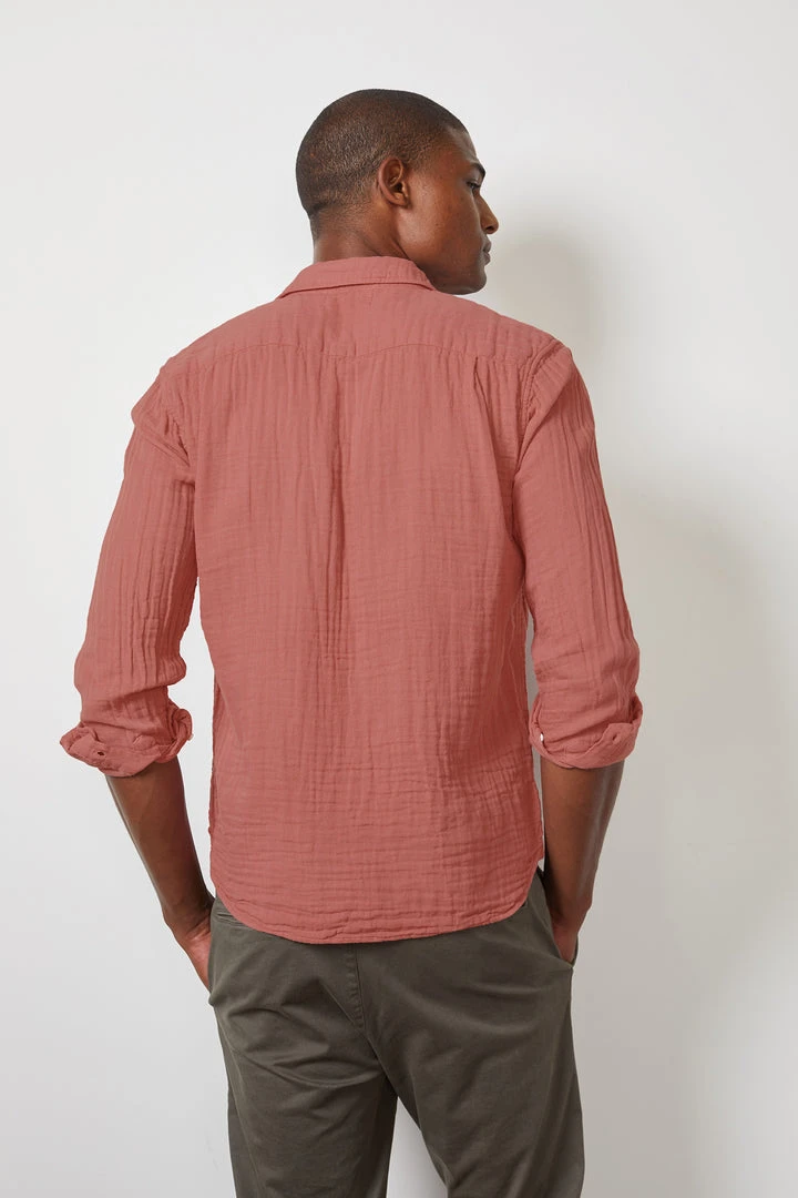 Velvet By Graham & Spencer ELTON COTTON WOVEN BUTTON-UP SHIRT Mens 16 Velvet By Graham & Spencer ELTON COTTON WOVEN BUTTON-UP SHIRT Mens