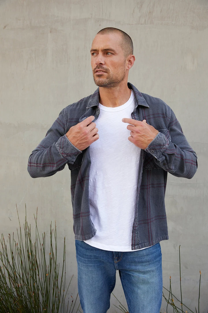 Velvet By Graham & Spencer Mens AMARO CREW NECK SLUB TEE 36 Velvet By Graham & Spencer Mens AMARO CREW NECK SLUB TEE