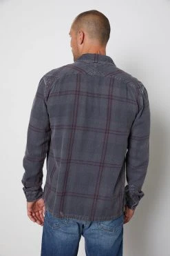 Velvet By Graham & Spencer KIRK PLAID BUTTON-UP SHIRT Mens 16 Velvet By Graham & Spencer KIRK PLAID BUTTON-UP SHIRT Mens