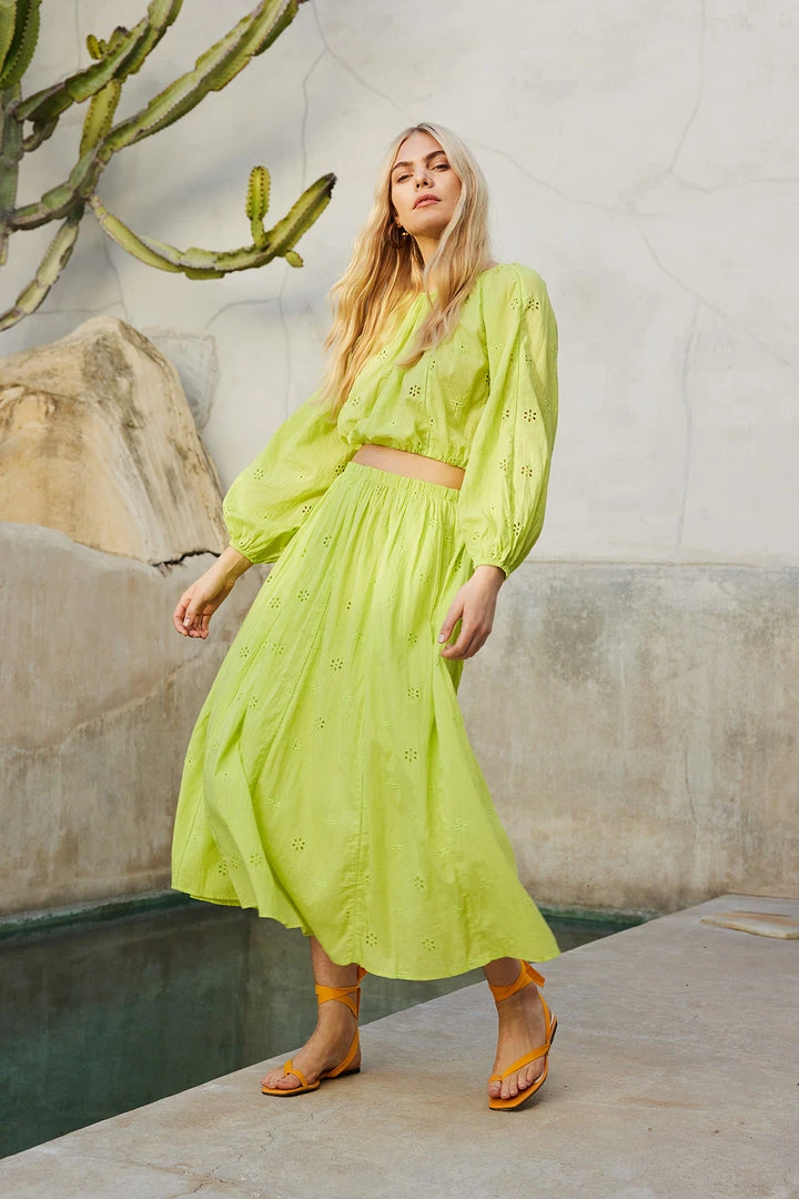 Velvet By Graham & Spencer WYNNE COTTON EYELET MAXI SKIRT 3 Velvet By Graham & Spencer WYNNE COTTON EYELET MAXI SKIRT