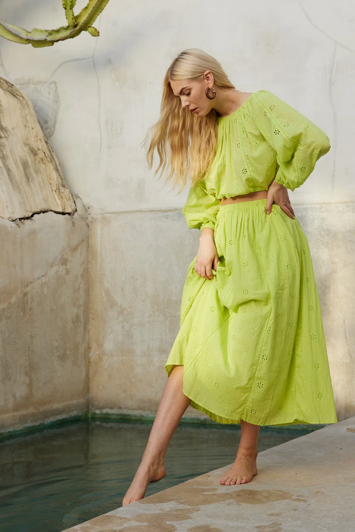 Velvet By Graham & Spencer WYNNE COTTON EYELET MAXI SKIRT 7 Velvet By Graham & Spencer WYNNE COTTON EYELET MAXI SKIRT